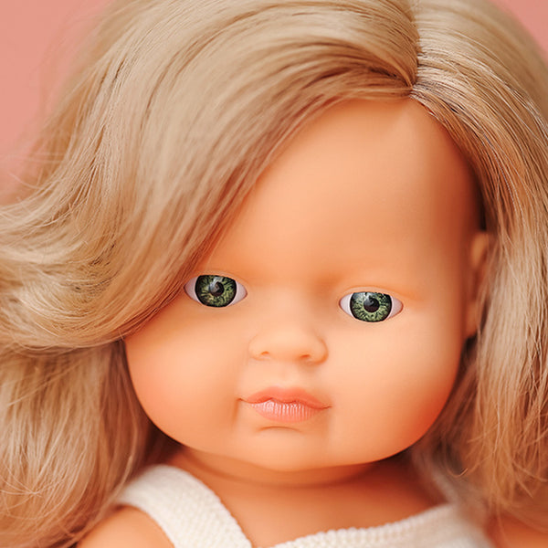 Panenka holčička miminko My Friends & Me – Evropanka tmavě blond 38 cm
