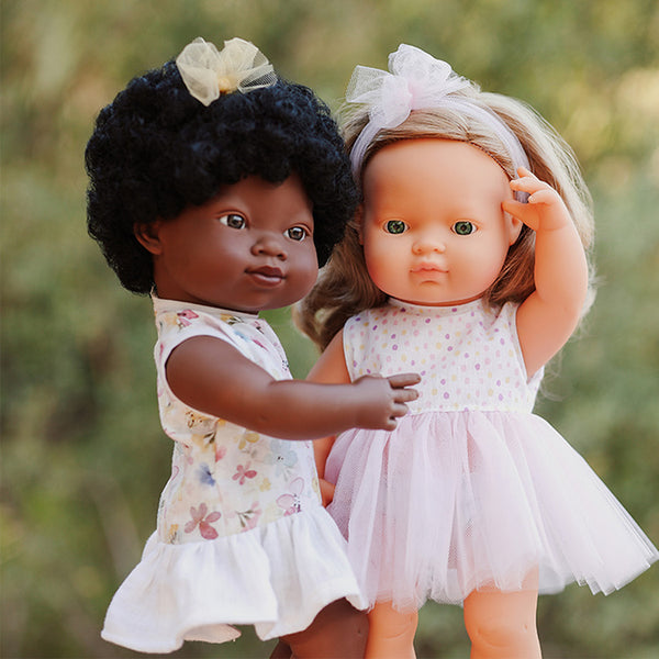 Panenka holčička miminko My Friends & Me – Evropanka tmavě blond 38 cm
