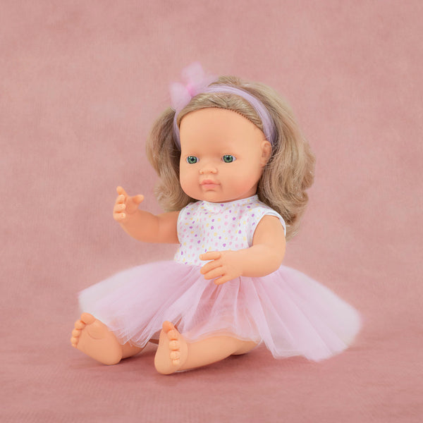 Panenka holčička miminko My Friends & Me – Evropanka tmavě blond 38 cm