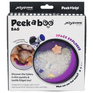 Peekaboo senzorický disk s figurkami – Galaxie