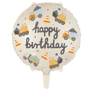 Fóliový balónek – Stavební stroje Happy Birthday 45 cm