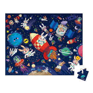 Puzzle v kufříku Made in France – Vesmírná raketa 54 dílků 5+