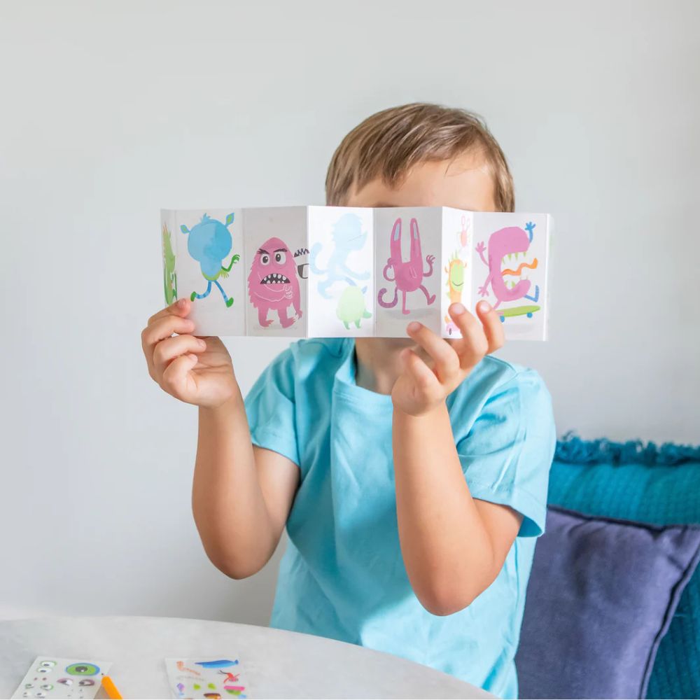 Kreativní sada s obtisky – Šťastná monstra