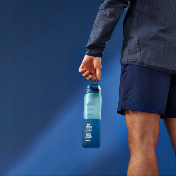 Láhev na pití 1000 ml – Motivátor Přechod Deep Teal/Sonic Blue
