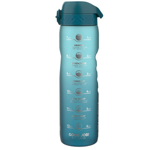 Láhev na pití 1000 ml – Motivátor Přechod Deep Teal/Sonic Blue