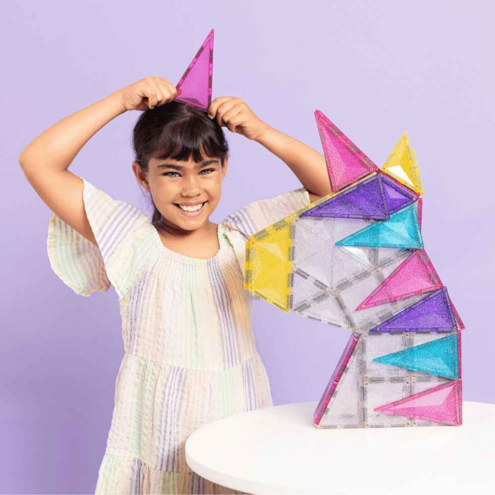 Magnetické kostky – Glitter Unicorn Pack 56 dílků
