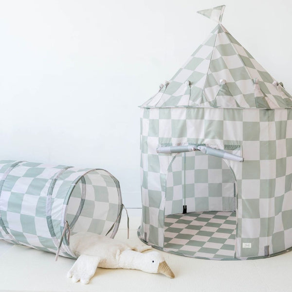 Hrací tunel – Checkerboard Green