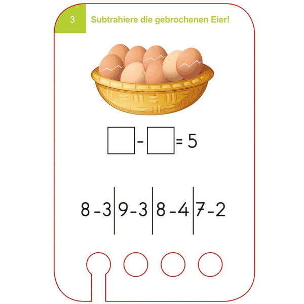 Sada karet s otvory – Počítací cvičení 6 let+