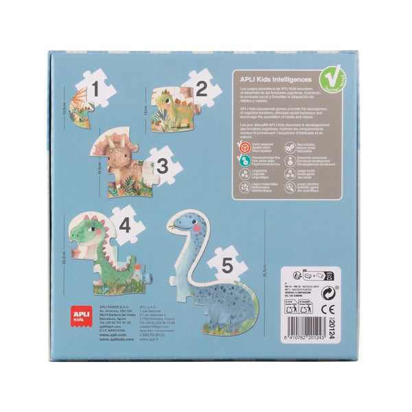 Progresivní puzzle Moje první – Dinosauři 2+