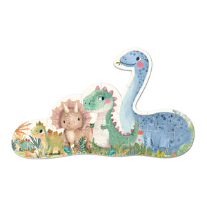 Progresivní puzzle Moje první – Dinosauři 2+