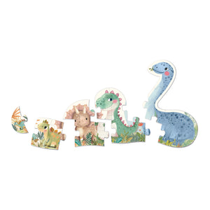 Progresivní puzzle Moje první – Dinosauři 2+