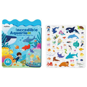 Zestaw wielorazowych żelowych naklejek mideer - Incredible Aquarium