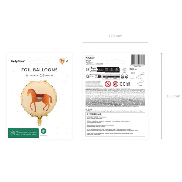 Fóliový balónek – Koník 45 cm