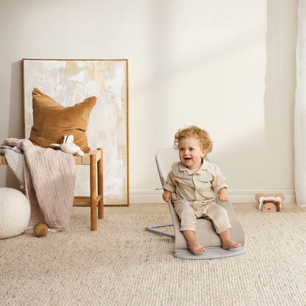 Dětské lehátko BLISS WOVEN – Světle béžová melanž