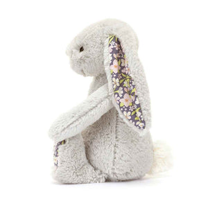 Pluszowy królik z kwiecistymi uszami Bloom Jellycat - srebrny 18 cm
