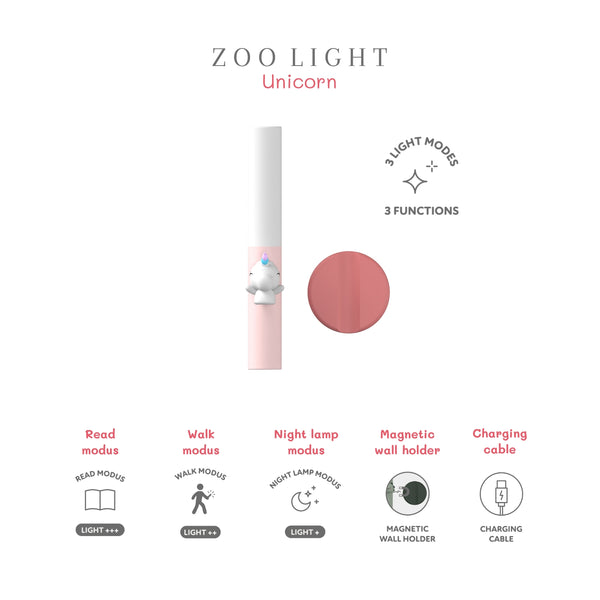 Přenosná lampička Zoo Light – jednorožec