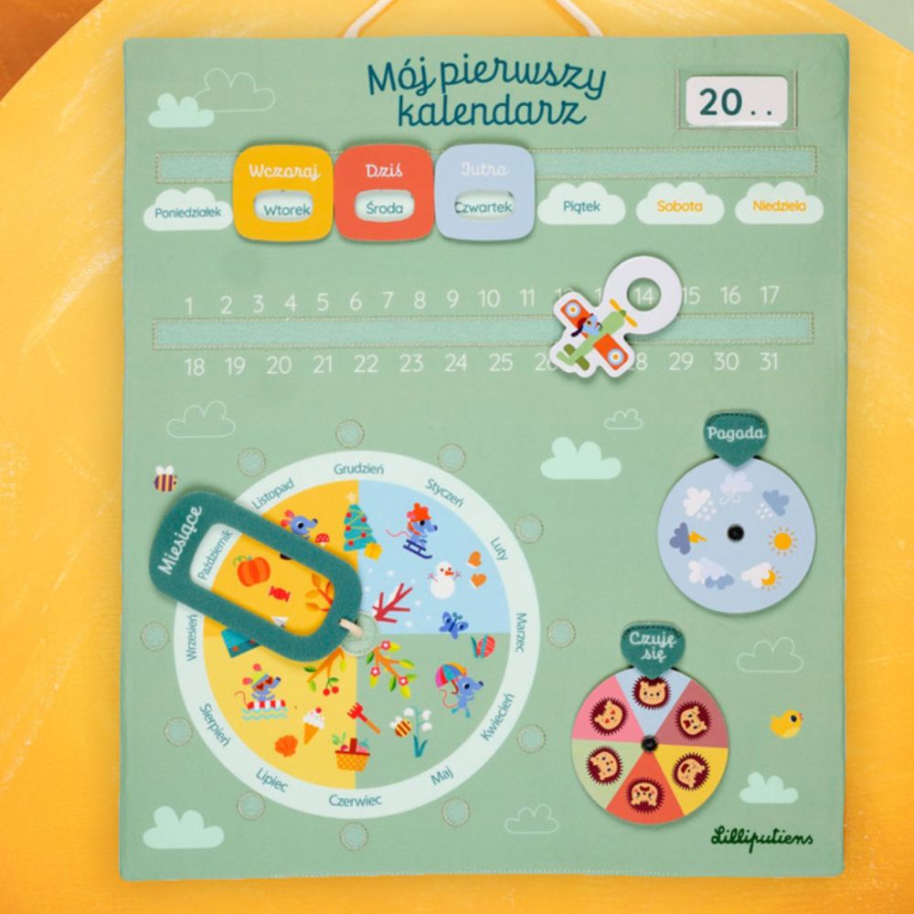 Měkká naučná tabule (PL) – Můj první kalendář (od 3 let)