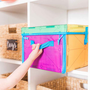 Skrzynia na klocki i Mata interaktywna 2 w 1 MAGNA-TILES