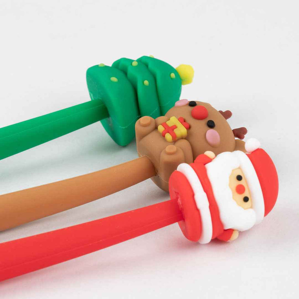 Świąteczny elastyczny długopis Apli Kids - Święty Mikołaj