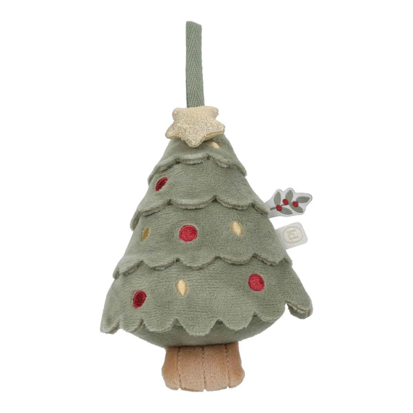 Rosa Weihnachtsanhänger – 4-teiliger Plüsch-Dekoset für den Weihnachtsbaum