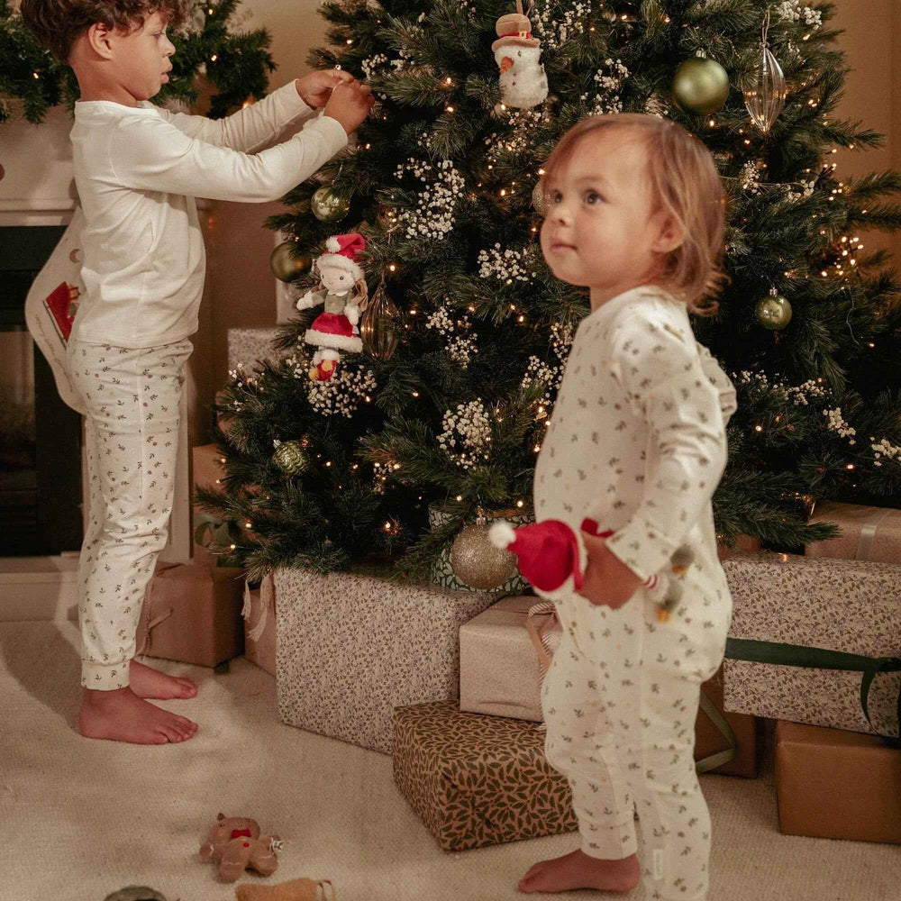 Rosa Weihnachtsanhänger – 4-teiliger Plüsch-Dekoset für den Weihnachtsbaum