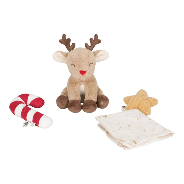 Little Dutch Weihnachts-Geschenkset X-MAS mit Stern, Zuckerstangen-Rassel und Rentier - Ansicht 6