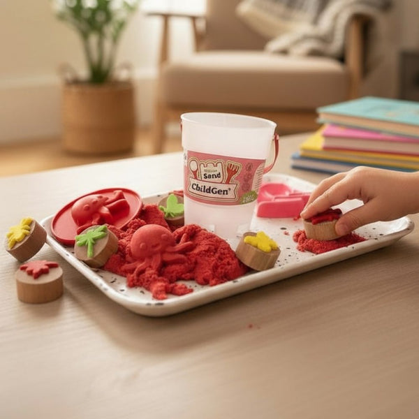 Kinetic Sand, 100% přírodní – Červený 500 g