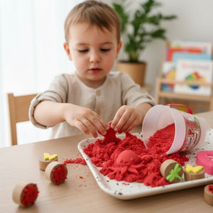 Kinetic Sand, 100% přírodní – Červený 500 g