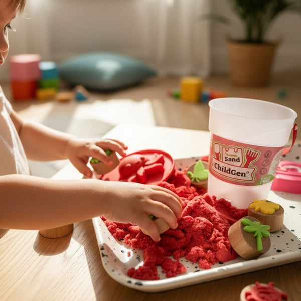Kinetic Sand, 100% přírodní – Červený 500 g