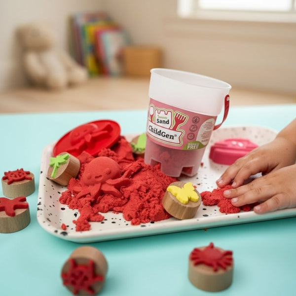 Kinetic Sand, 100% přírodní – Červený 500 g