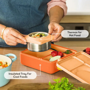 Lunchbox s termoskou OmieBox – Poppy Orange
