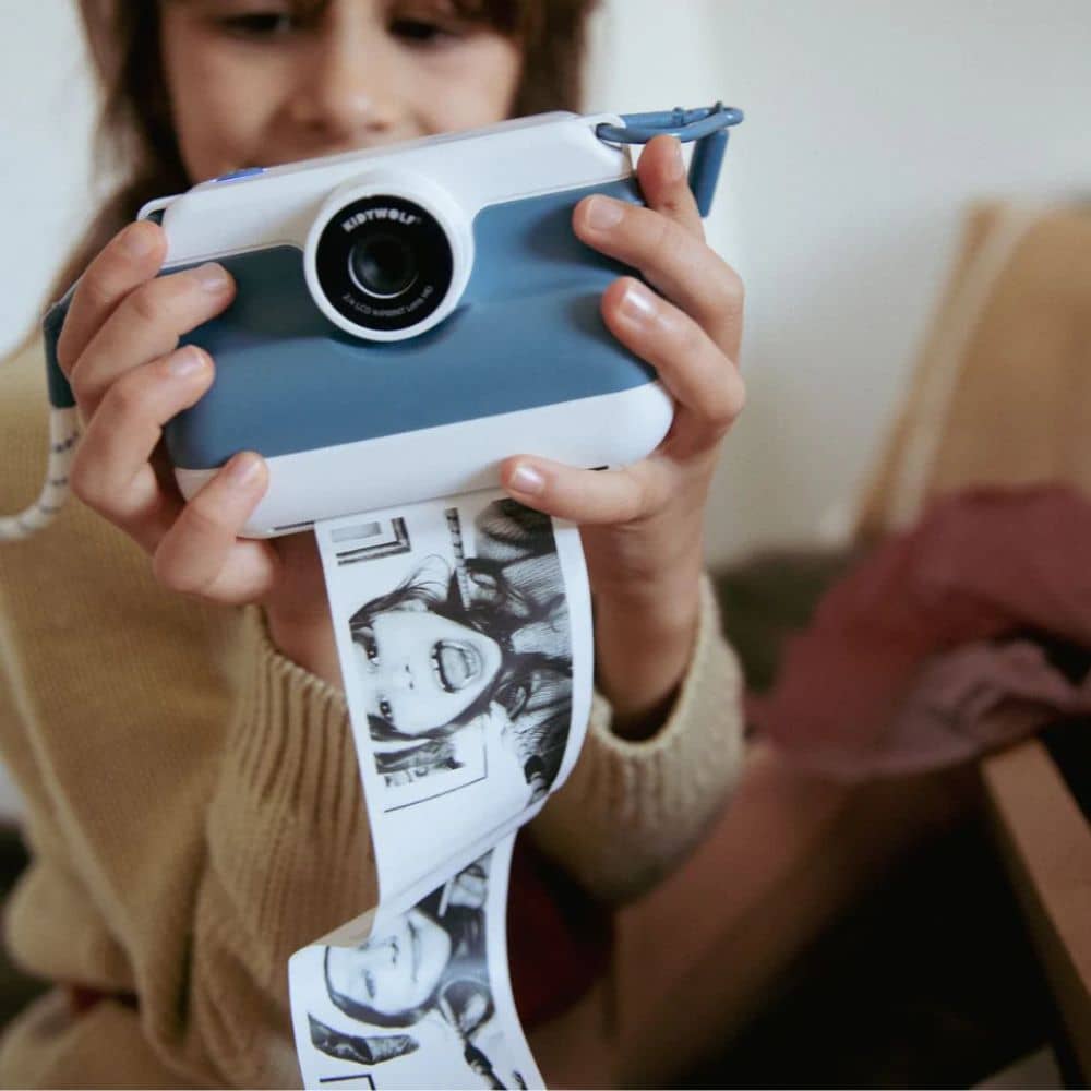 Digitální fotoaparát s tiskárnou – modrý