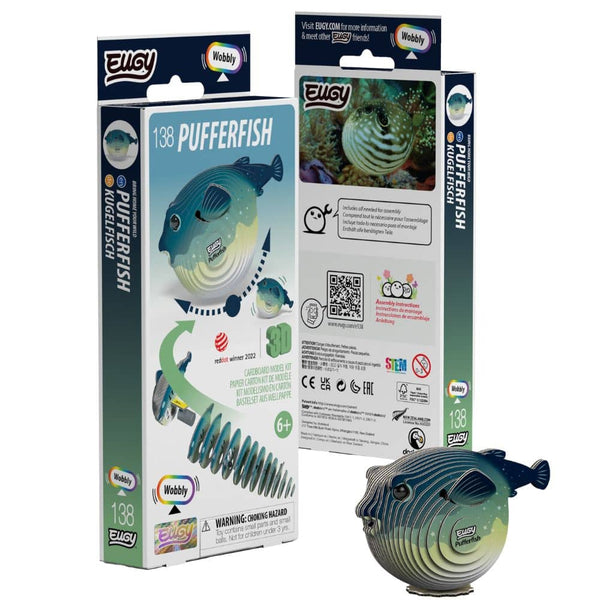 Eko-puzzle 3D – čtverzubec – houpající se ryba