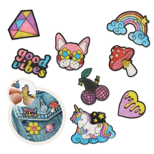 DIY Craft Kit kreativní sada – Odznáčky, 18 kusů