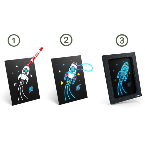 Sada pro výrobu svítící nástěnné dekorace – Kidyneon Pack, 9 kusů
