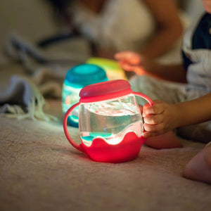 Mini senzorická sklenice k naplnění vodou – růžová