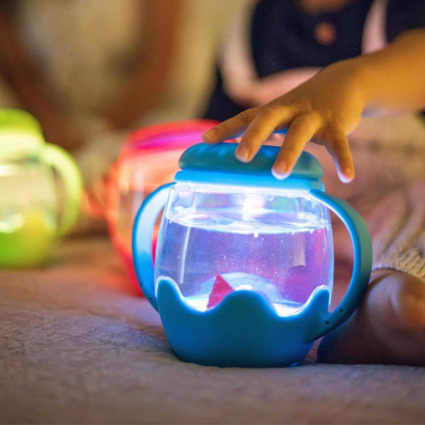 Mini senzorická sklenice k naplnění vodou – modrá