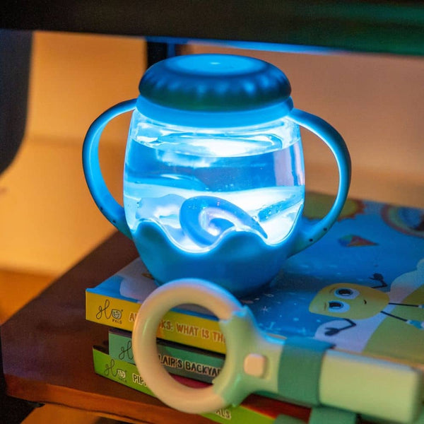 Mini senzorická sklenice k naplnění vodou – modrá
