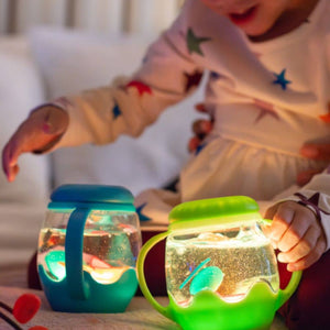 Mini senzorická sklenice k naplnění vodou – zelená