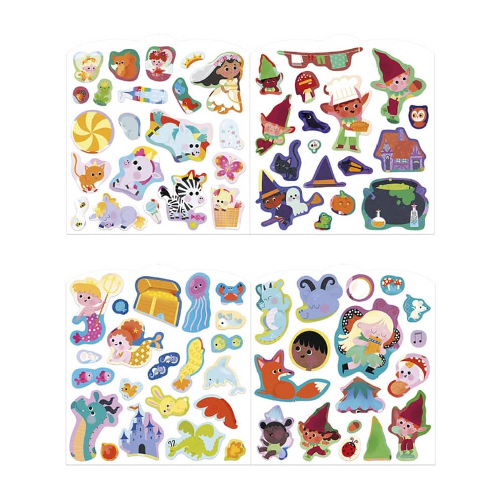 Sticker album se 70 samolepkami – Magické světy