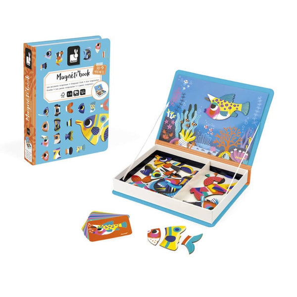 Magnetické puzzle Magnetibook Janod – Ryby 3+