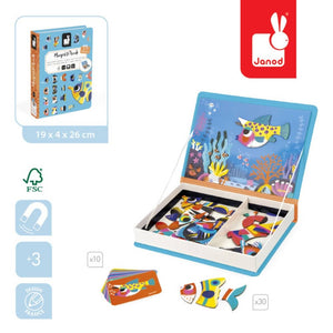 Magnetické puzzle Magnetibook Janod – Ryby 3+