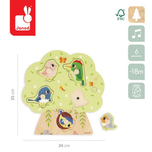 Hudební puzzle – ptačí hlasy 18 měsíců+