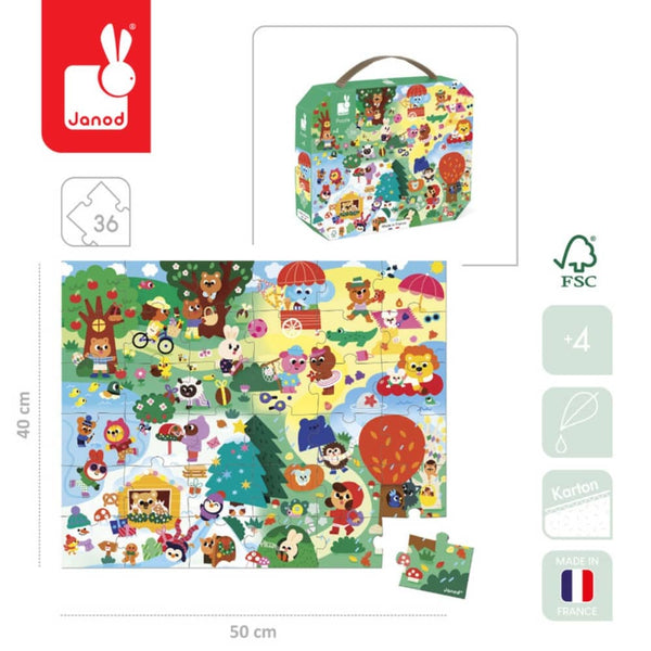 Puzzle v kufříku – 4 roční období, 36 dílků