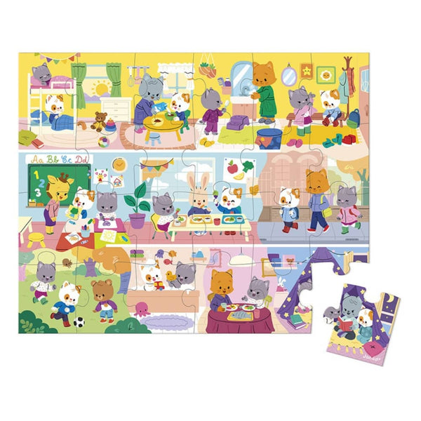 Puzzle v kufříku – Denní rytmus 24 dílků