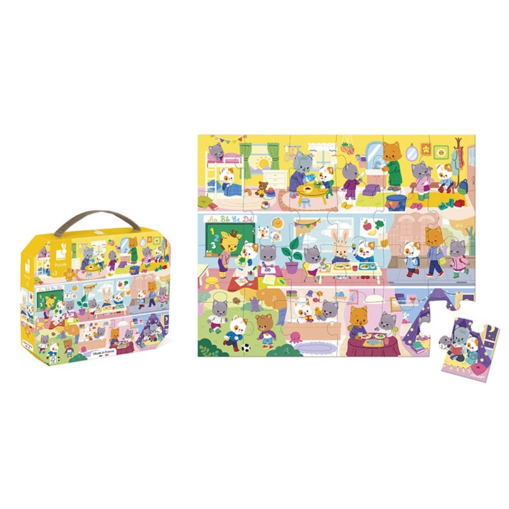 Puzzle v kufříku – Denní rytmus 24 dílků