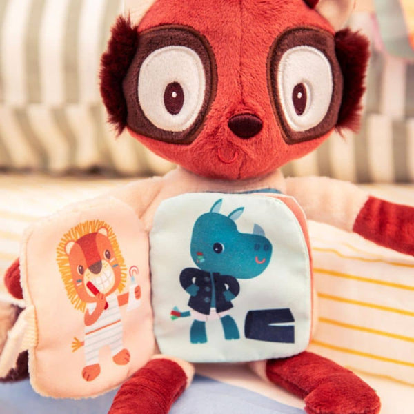 Plyšové zvířátko s knížkou – lemur Elvis od 6 měsíců