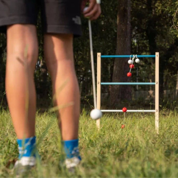 Dovednostní hra 2v1 – žebřík a hod na cíl