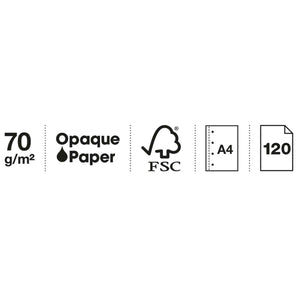 Spirálový zápisník A4 Square It - 120 listů čtverečkovaný (4 barevné segmenty)