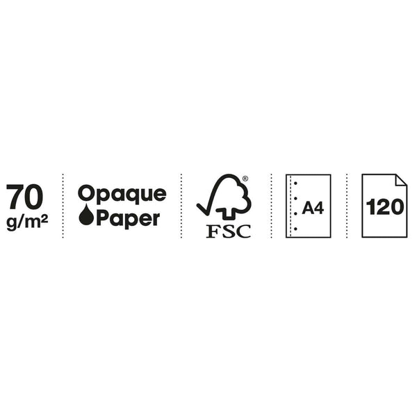 Spirálový zápisník A4 Square It - 120 listů čtverečkovaný (4 barevné segmenty)